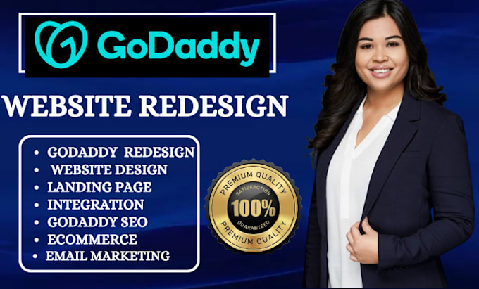 Gig Preview - Godaddy website design, redesign godaddy website, godaddy website design