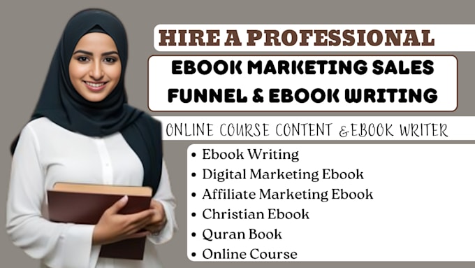 Gig Preview - Ghostwrite ebook online course, ebook marketing sales funnel, ebook reselling