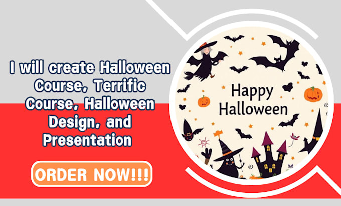 Gig Preview - Create halloween course, terrific course, halloween design, and presentation