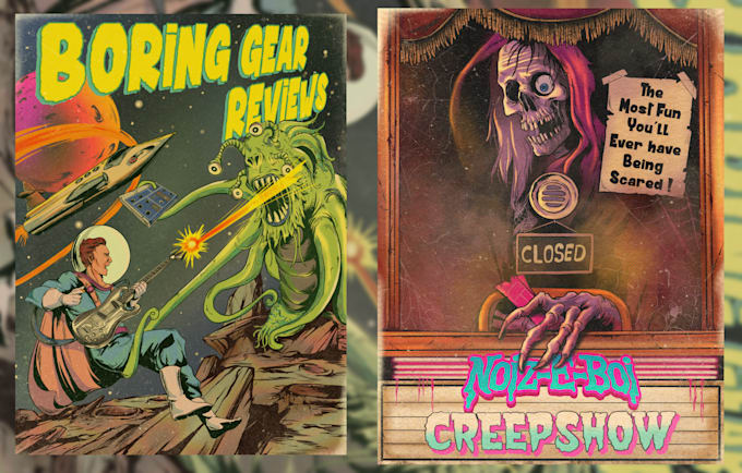 Gig Preview - Draw amazing create a vintage horror comic ,fantasy,urban