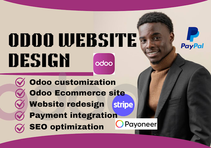 Gig Preview - Odoo website design odoo redesign odoo ecommerce odoo payment gateway odoo erp