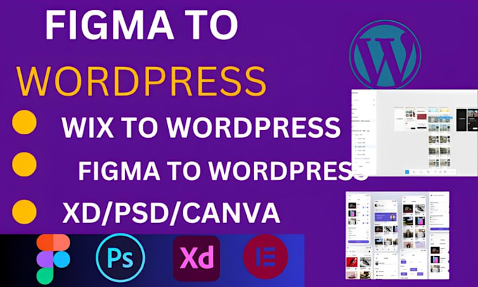 Gig Preview - Migrate, move wix to wordpress, psd to wordpress, figma to wordpress, fix wixweb