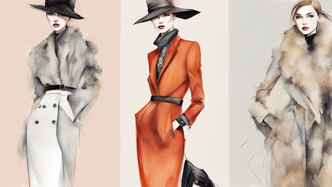 Gig Preview - Draw a professional fashion illustration