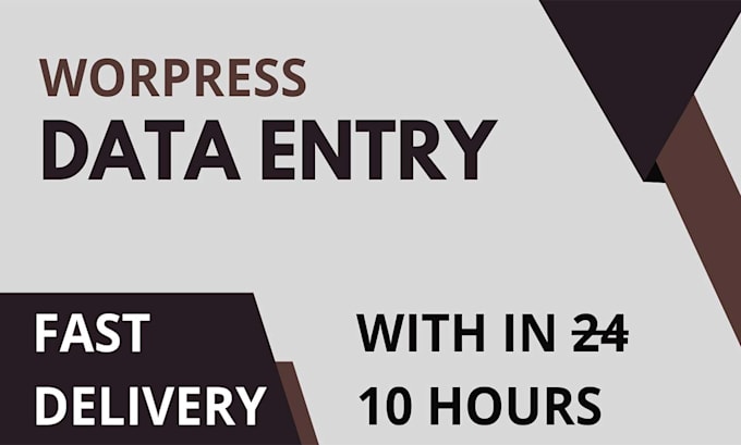 Gig Preview - Do wordpress data entry, product listing and uploading