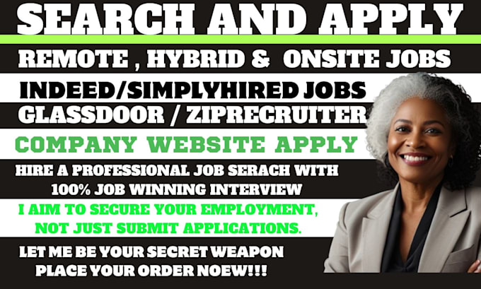 Gig Preview - Effectively search and apply for remote job onsite jobs hybrid job fit your need