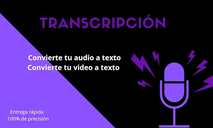 Gig Preview - Fast and accurate transcription of videos and audios