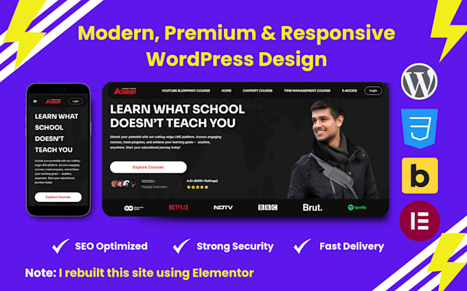 Gig Preview - Web design a premium, luxury and modern wordpress website for you