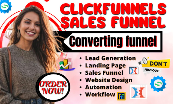 Gig Preview - Do clickfunnels sales funnel, kajabi website, systeme io, go high level expert