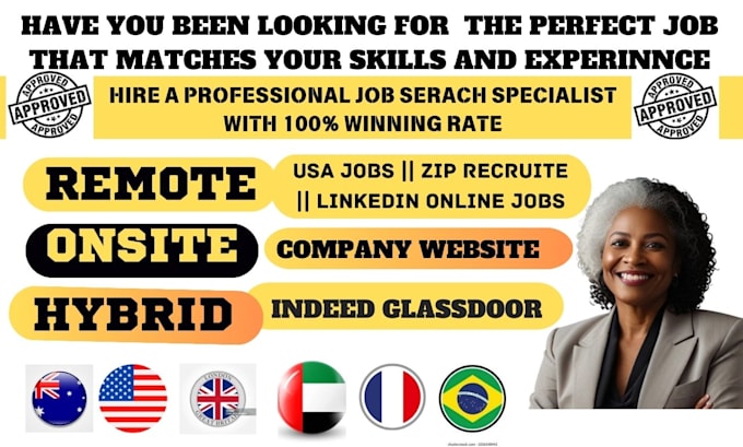 Gig Preview - Search and apply jobs, remote jobs, job application, apply for job, job search