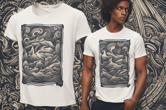 Gig Preview - Make a linocut t shirt design for brand