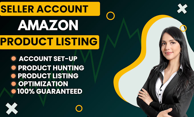 Gig Preview - Create set up amazon seller central account and listing, open amazon account