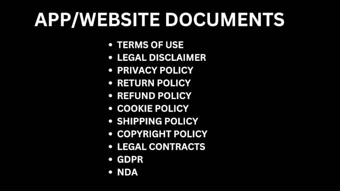 Gig Preview - Draft terms and conditions, privacy policy and contracts