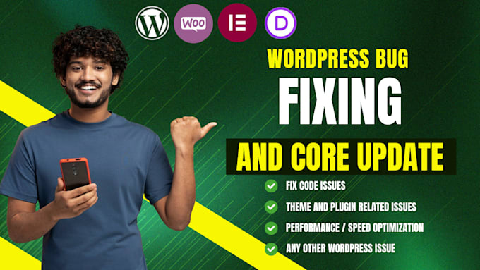 Gig Preview - Fix wordpress issues, fix wordpress error, wordpress fix, wordpress bug fix