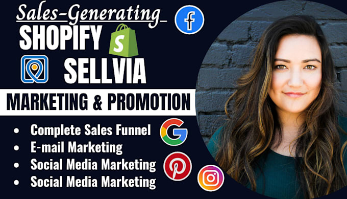 Gig Preview - Sellvia marketing,fb ads,shopify marketing,ig tiktok ads for shopify marketing