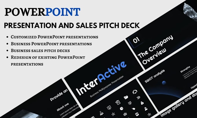 Gig Preview - Design powerpoint presentation design business sales pitch deck