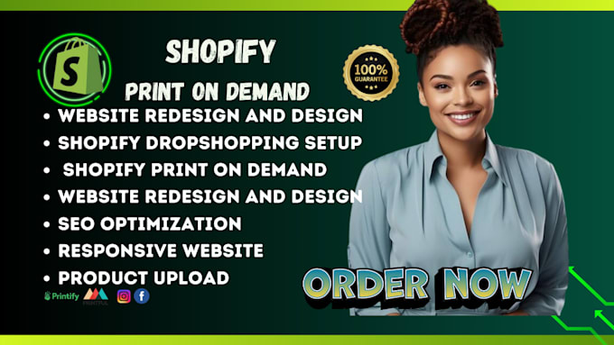 Gig Preview - Design, redesign shopify store, shopify dropshipping store, shopify website