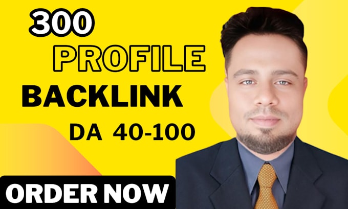 Gig Preview - 300 manual high domain authority SEO profile backlinks