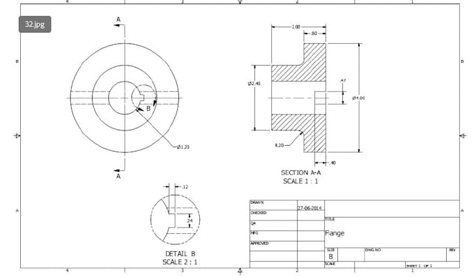 Gig Preview - Create 2d drawing engineering drawings, mechanical drawings