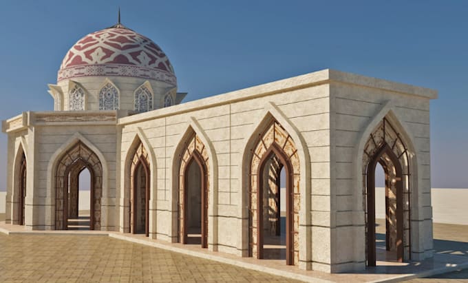 Gig Preview - Do 3d cgi interior mosque, 3d church, 3d castle with 3d renderings