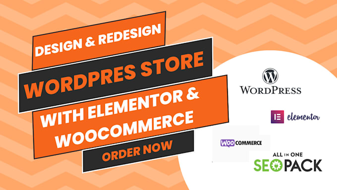 Gig Preview - Build ecommerce wordpress website, woocommerce online store or wordpress store