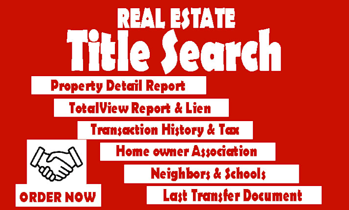 Bestseller - provide real estate property title search full report