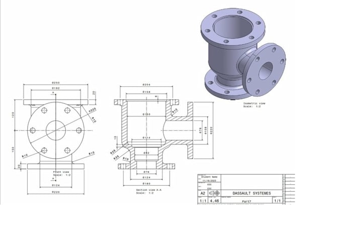 Gig Preview - Do 2d and 3d engineering drawings, product and parts drawing