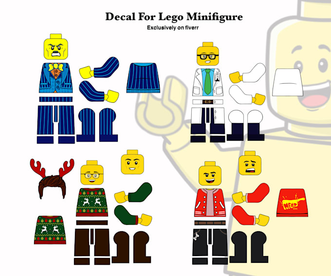 Gig Preview - Draw stickers decal lego minifigure