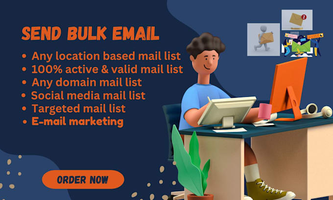 Gig Preview - Send active verified bulk mail lists