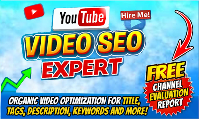 Gig Preview - Do youtube video SEO optimization and channel growth manager