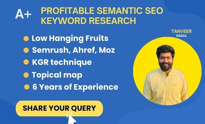 Gig Preview - Profitable semantic seo keyword research using kgr, topical map