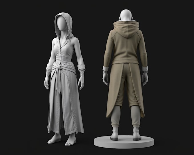 Gig Preview - Create 3d sculpting for 3d garment game asset, 3d printing, iclone 8, ue8, cc4