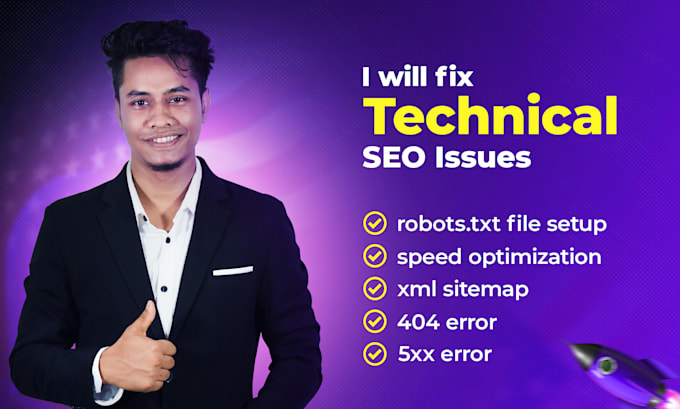 Gig Preview - Fix robots txt, 404 error, broken links, 5xx errors, speed, and XML sitemap