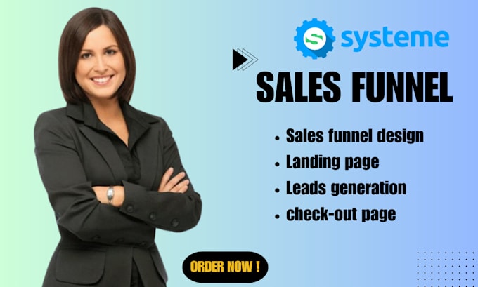 Gig Preview - Create a high converting systemeio, clickfunnel sales funnel