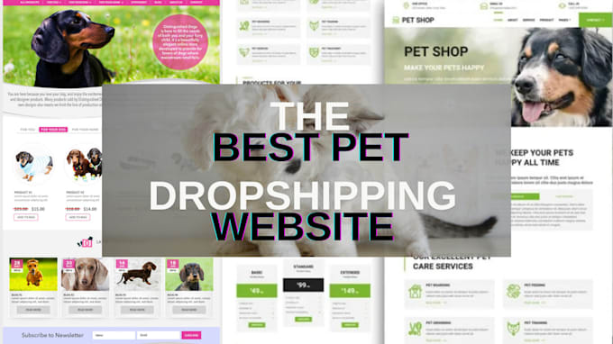 Gig Preview - Build dog and cat pet shopify store pet dropshipping website