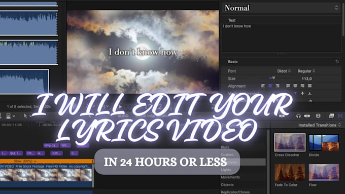 Gig Preview - Make a lyrics video for you