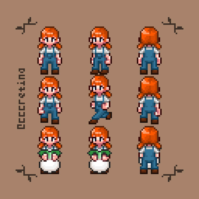 Bestseller - make you an animated character sprite in pixel art