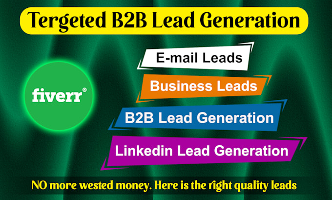 Gig Preview - Provide best b2b lead generation service with valid email list and linkedin lead