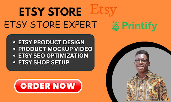 Gig Preview - Do etsy store setup, etsy digital product, etsy product design, etsy SEO, etsy