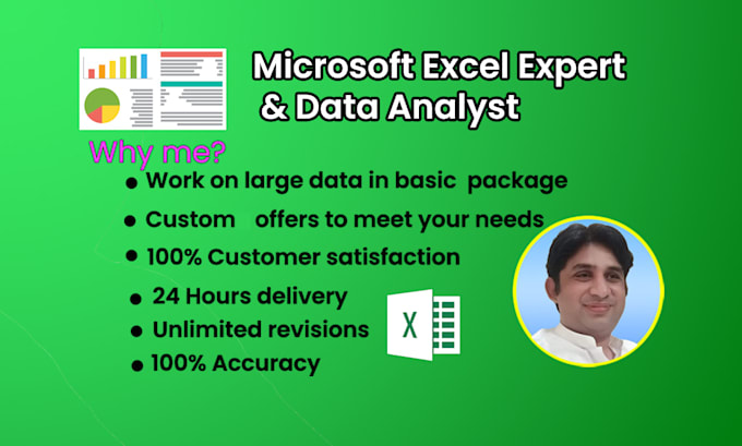 Bestseller - work as microsoft excel expert and analyst for data cleaning  and excel analysis