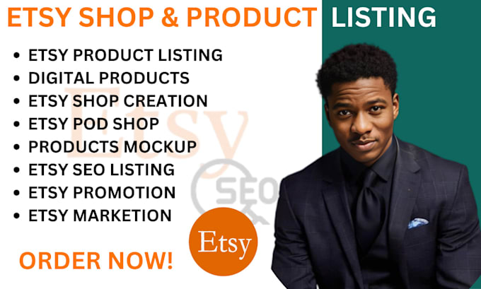 Gig Preview - Etsy shop setup etsy print on demand etsy digital product design SEO