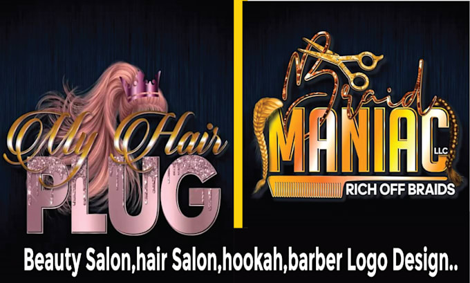 Gig Preview - Best beauty salon,hair salon,hookah,barber logo design