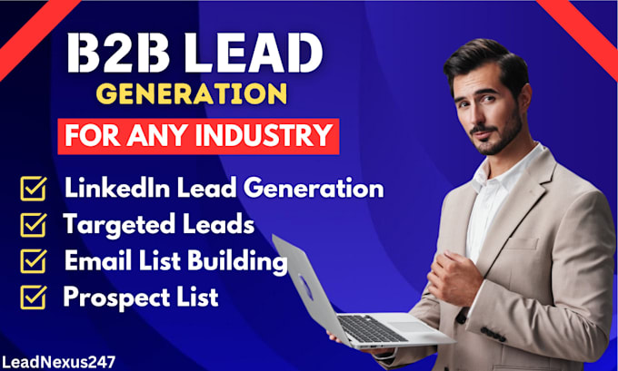 Gig Preview - Give you targeted b2b and linkedin lead generation with email list building