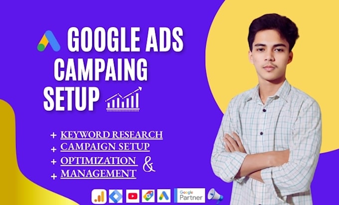 Gig Preview - Setup and manage google ads adwords ppc campaigns