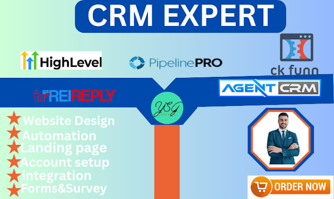 Gig Preview - Do website,ghl landing page, ghl click funnel agentcrm pipeline pro reireply