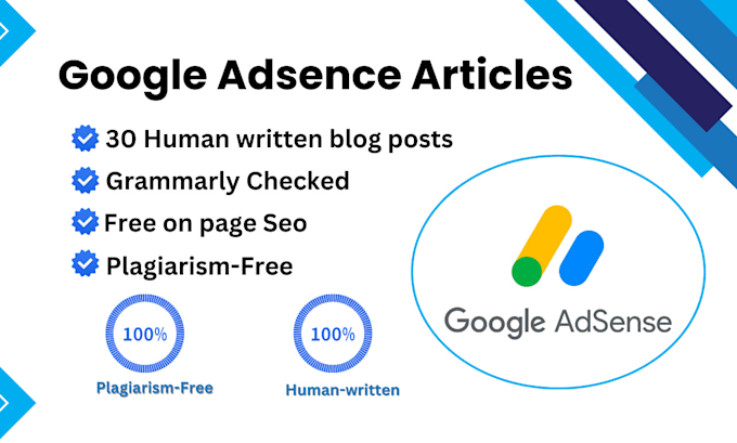 Bestseller - write and publish 30 unique bulk SEO articles for google adsense approval