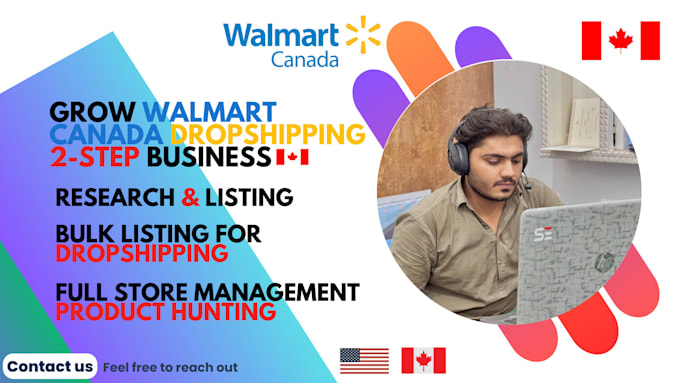 Gig Preview - Manage your walmart canada dropshipping ,wfs,2 step store