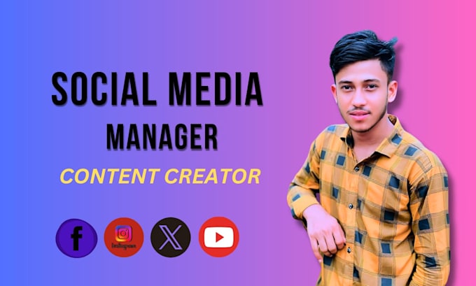 Gig Preview - Your social media marketing manager and content creator