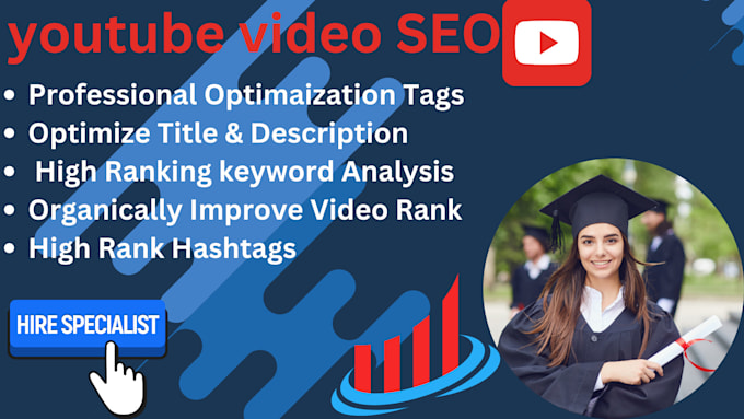 Gig Preview - Optimize youtube video SEO for top ranking search results