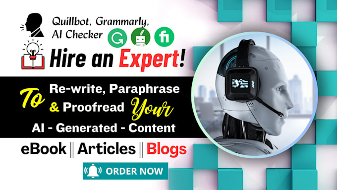 Gig Preview - Manually proofread, rewrite, and humanize ai generated articles, blogs and ebook