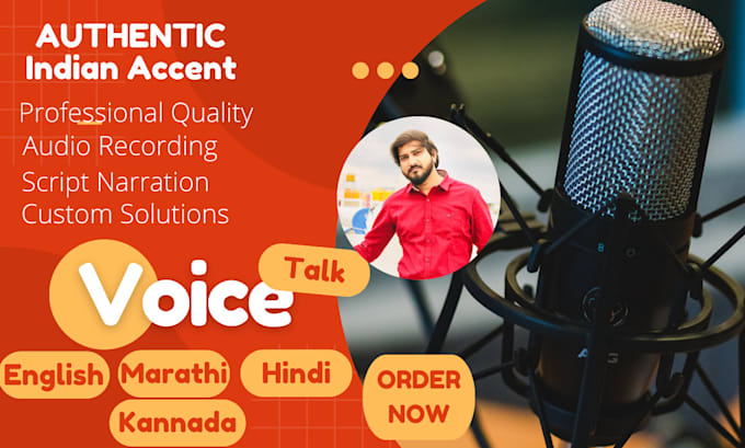 Gig Preview - Narrate your script in indian accent